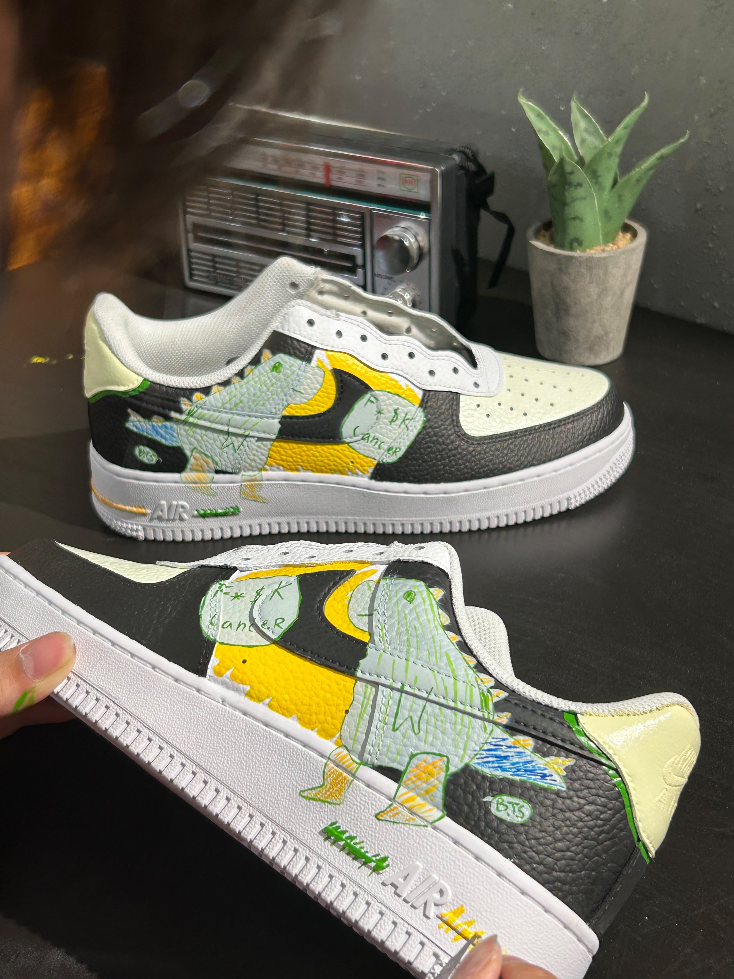 Finished hand-painted Brighton shoes